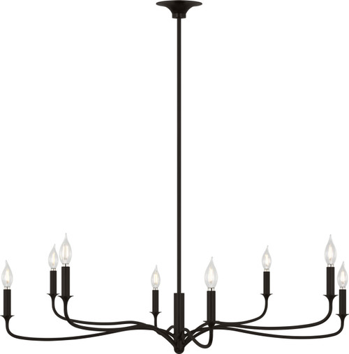 Visual Comfort Studio Chatsworth Eight Light Chandelier in Aged Iroged Iron - AC1218AI