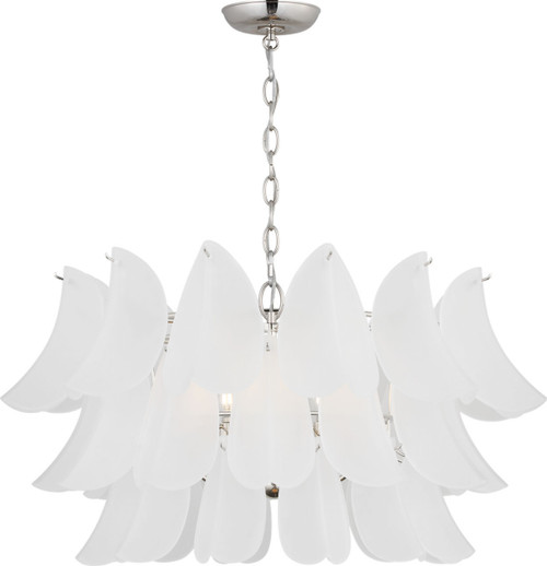 Visual Comfort Studio Chloe Five Light Chandelier in Polished Nickel/Polished Nickel - CC1825PN