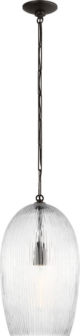 Visual Comfort Studio Serafina One Light Pendant in Aged Iroged Iron - HP1001AI