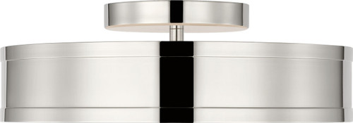 Visual Comfort Studio Dupont LED Semi Flush Mount in Polished Nickel/Polished Nickel - PCF1051PN