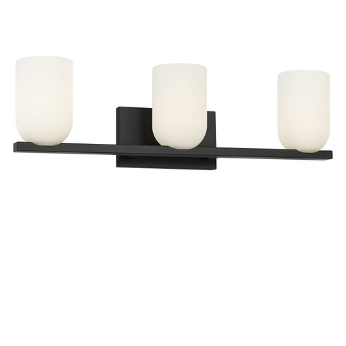 Generation Lighting Neblina Three Light Vanity in Midnight Black - GLV1973MBKE