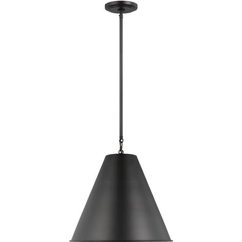 Visual Comfort Studio Gordon One Light Pendant in Midnight Black - 6585101-112