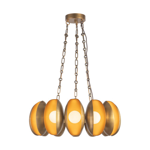 Alora Cortez LED Chandelier in Vintage Brass - CH305725VB
