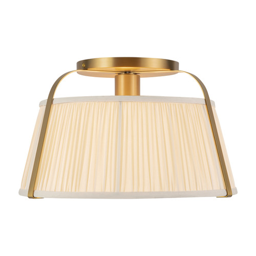 Alora Scout One Light Semi-Flush Mount in Brushed Gold/White Linen - SF675213BGWL