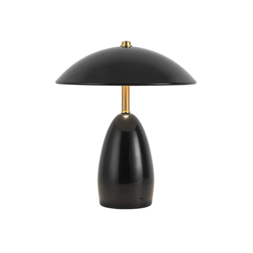 Alora Poppy LED Table Lamp in Glossy Black - TL437409GBK