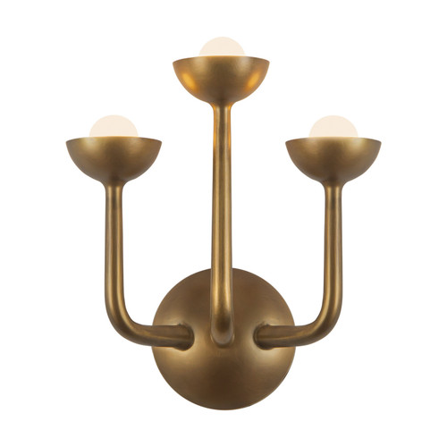 Alora Spade LED Bathroom Vanity in Vintage Brass - WV313011VB