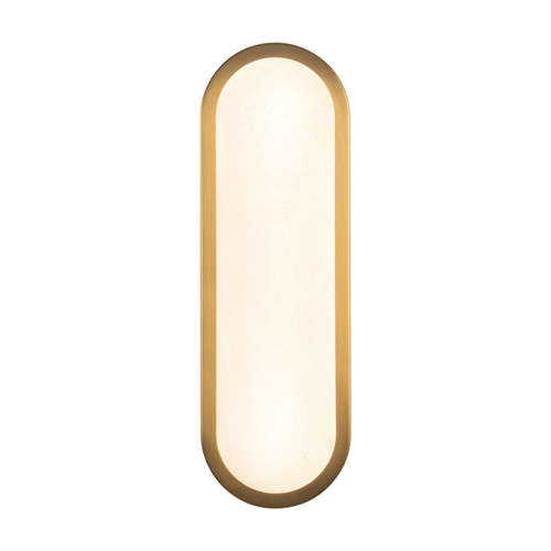 Alora Evelyn LED Bathroom Vanity in Brushed Gold/Alabaster - WV653016BGAR