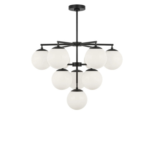 Generation Lighting Nube Ten Light Chandelier in Midnight Black - GLC18010MBK