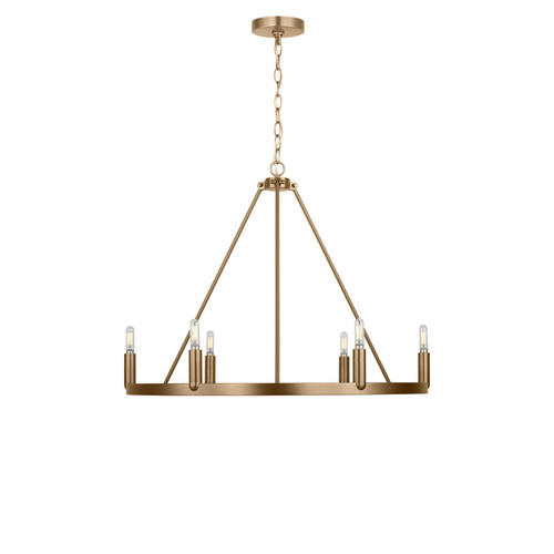 Generation Lighting Mirla Six Light Chandelier in Satin Brass - GLC2016SB