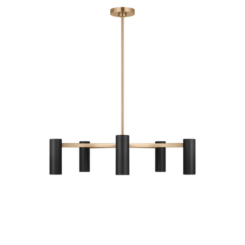 Generation Lighting Zentro Five Light Chandelier in Satin Brass - GLC2055SBE