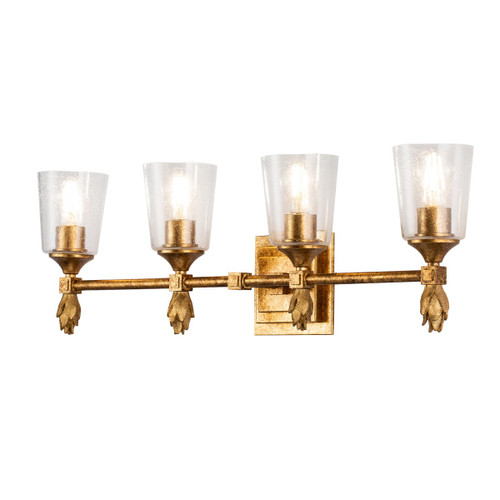 Lucas + McKearn Vetiver Four Light Bath Bar in Gold Leaf - BB1022G-4-F1G