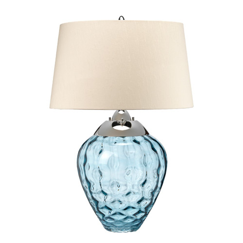 Lucas + McKearn Samara Two Light Table Lamp in Polished Nickel - EL-SAMARA-TL-BLU