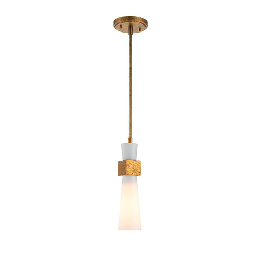 Lucas + McKearn Kristy One Light Mini Pendant in Distressed Gold - MP30208G-1