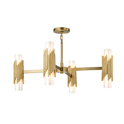Lucas + McKearn Marvel Eight Light Pendant in Aged Brass - CH30209AB-4