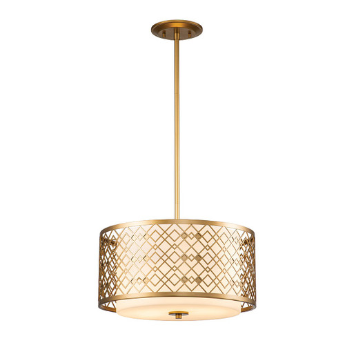 Lucas + McKearn Ziggy Two Light Pendant in Lacquered Gold - PD1185LG-2