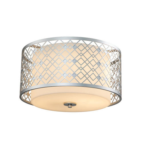 Lucas + McKearn Ziggy Two Light Flush Mount in Lacquered Silver - FM1185LS-2