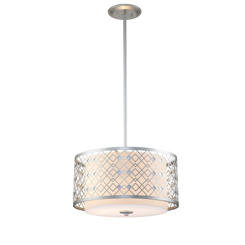Lucas + McKearn Ziggy Two Light Pendant in Lacquered Silver - PD1185LS-2