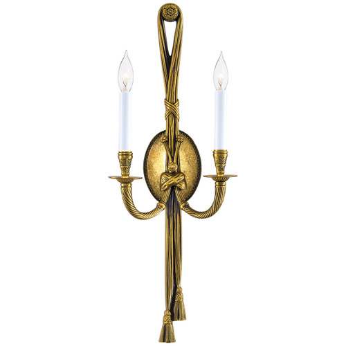Metropolitan Oversized Two Light Wall Sconce in Antique Gold - N9682B
