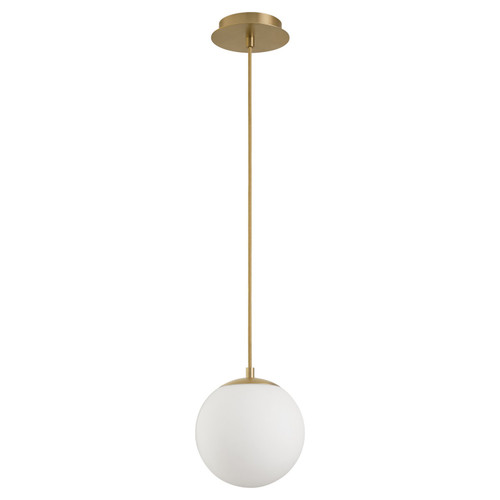 Quorum Luna LED Pendant in Aged Brass - 3-6710-40