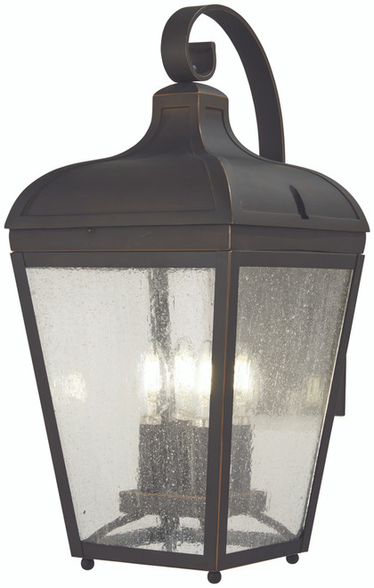 Minka Lavery Marquee 4 Light Wall Mount in Oil Rubbed Bronze With Gold Highlights Finish