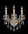 Schonbek Milano Three Light Wall Sconce in Antique Silver - 5643-48H