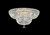 Schonbek Petit Crystal Deluxe Nine Light Flush Mount in Aurelia - 5894-211O