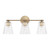 Capital Lighting Baker Three Light Vanity in Aged Brass - 146931AD-533