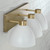Capital Lighting Ross Three Light Vanity in Aged Brass and White - 152031AW