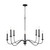 Capital Lighting Vincent Eight Light Chandelier in Black Iron - 437281BI Capital Lighting Vincent Eight Light Chandelier in Black Iron - 437281BI