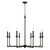 Capital Lighting Clint Eight Light Chandelier in Black Iron - 437381BI
