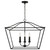 Capital Lighting Grady Four Light Pendant in Black Iron - 350641BI