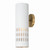 Capital Lighting Dash One Light Wall Sconce in Aged Brass and White - 650211AW