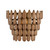 Capital Lighting Ravi One Light Wall Sconce in Light Wood and Patinaed Brass - 654411LW