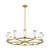 Alora Revolve 12 Light Chandelier in Clear Glass/Natural Brass - CH309012NBCG