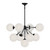 Alora Celia Nine Light Chandelier in Matte Black/Opal Glass - CH415331MBOP