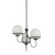 Alora Alba Three Light Chandelier in Matte Black/Opal Glass - CH458323MBOP