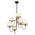Alora Alba Six Light Chandelier in Matte Black/Opal Glass - CH458632MBOP