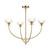 Alora Sylvia Four Light Chandelier in Brushed Gold/Clear Glass - CH515226BGCL