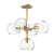 Alora Willow Five Light Chandelier in Brushed Gold/Clear Glass - CH548518BGCL