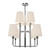 Alora Plisse Eight Light Chandelier in Chrome/Opal Matte Glass - CH628830CHOP