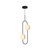 Alora Tagliato LED Pendant in Matte Black/Brushed Gold - PD302002MBBG