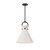 Alora Emerson One Light Pendant in Matte Black/Glossy Opal Glass - PD412514MBGO