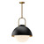 Alora Harper One Light Pendant in Matte Black/Opal Matte Glass - PD507216MBOP