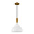 Alora Belleview One Light Pendant in Aged Gold/Opal Glass - PD532312AGOP
