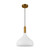 Alora Belleview One Light Pendant in Aged Gold/Opal Glass - PD532312AGOP
