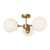 Alora Nouveau Three Light Semi-Flush Mount in Aged Gold/Opal Matte Glass - SF505326AGOP