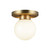 Alora Fiore One Light Semi-Flush Mount in Brushed Gold/Glossy Opal Glass - SF407306BGGO