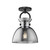 Alora Waldo One Light Semi-Flush Mount in Matte Black/Smoked - SF411809MBSM