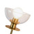 Alora Sylvia Two Light Wall Vanity in Brushed Gold/Clear Glass - WV515212BGCL