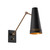 Alora Brickell One Light Wall Sconce in Matte Black/Hazelnut Leather - WV342105MBHL